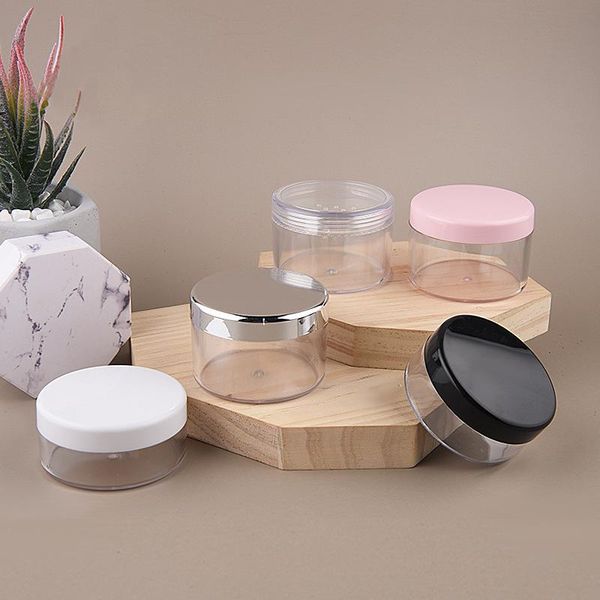 

storage bottles & jars 1pcs 30g 50g plastic empty loose powder jar with cap cosmetic container makeup compact travel portable sifter box