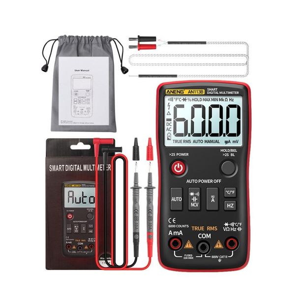 

box cameras an113b 6000 count multimeter tester fully intelligent automatic range digital transistor voltmeter