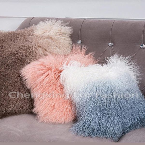 

cx-d-04b/z custom made mongolian lamb fur pillow case ~drop cushion/decorative