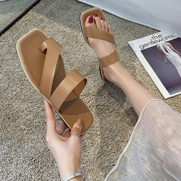 

women slides flats pu leather fashion female casual beach slippers summer shoes clip toe heels ladies sandals, Black