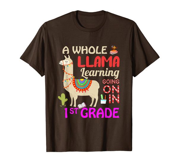 

A whole llama learning going on in 1st Grade Back To School T-Shirt, Mainly pictures