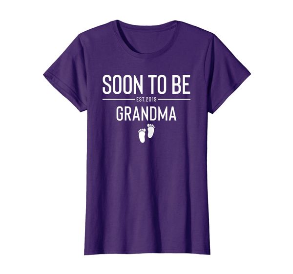 

womens soon to be grandma est.2019 shirt pregnancy announcement, White;black