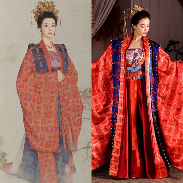 Kostüm der Song-Dynastie Hanfu Kleid der Königin Die Truppe der königlichen Konkubine tritt im Palast von hoher Qualität auf