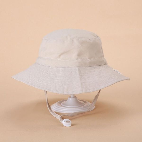 

caps & hats summer boys girls bucket toddler kids baby solid sunscreen cap adjustable hat travel beach sun, Yellow