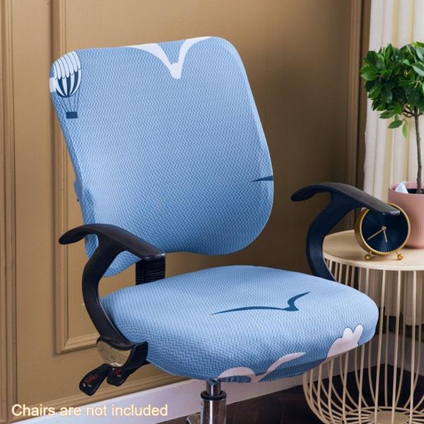 

chair covers home computer office modern washable dustproof separate swivel cover polyester armchair universal stretchable removable