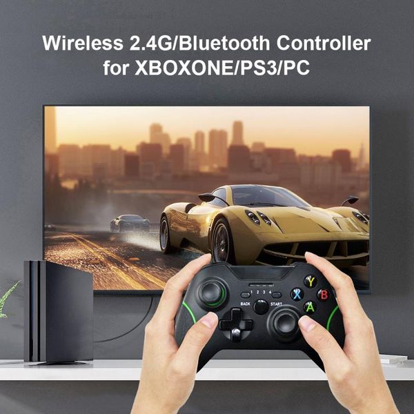 

game controllers & joysticks 2.4ghz wireless controller for xbox one ps3pc bluetooth gamepad with phone holder android