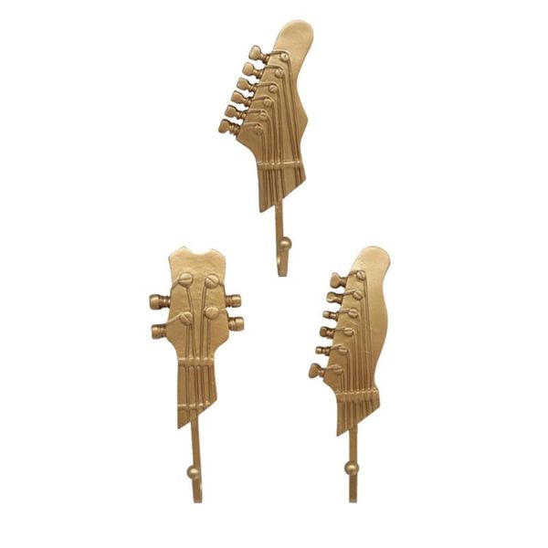 

3pcs resin craft guitar hook home storage decoration ornament hooks & rails