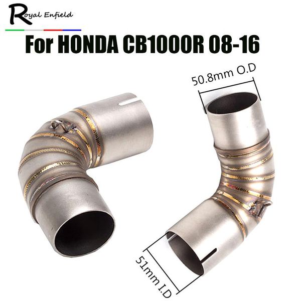 

motorcycle exhaust system muffler contact pipe for cb1000r 08-16 cb 1000r fit 51mm