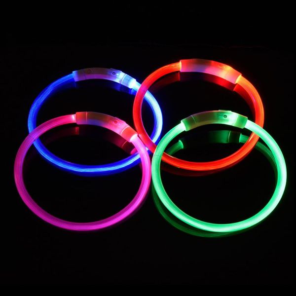 

dog tag,id card luminous usb light bulb cuttable pet led retractable optical leather collars flashing night for dogs