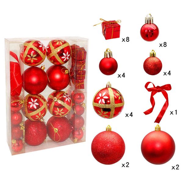 

decorations 8cm special-shaped painted plastic christmas ball set christmas tree pendant