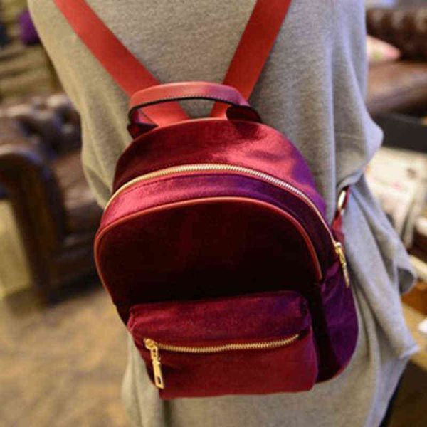 

new small women's backpacks for teenage girls 2021 mochila feminina vintage mini rucksack women backpack for school solid y1105