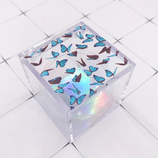 

printing cube eyelash box butterfly cute package lashes seller1