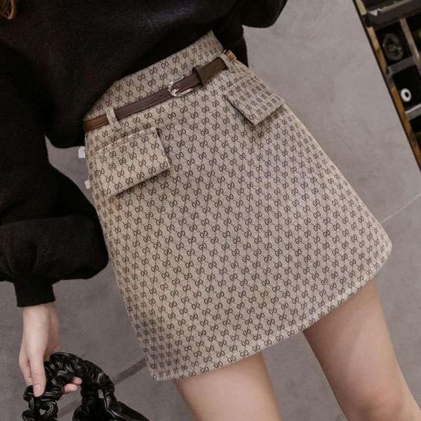 

skirt in spring and autumn skirts, Black