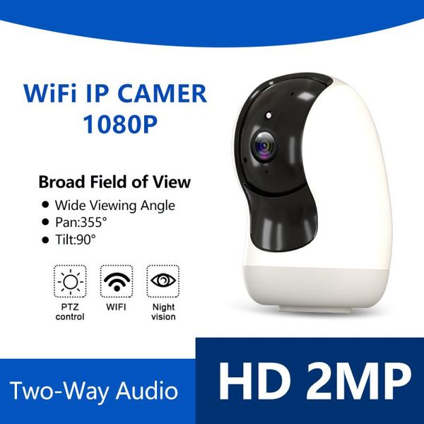 

cameras ip camera baby monitor 360 degrees pan tilt rotation cctv wifi 2mp 1080p full hd lan port ir night vision interior