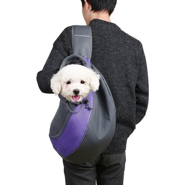 

outdoor travel dog front carrying bags pets puppy cats breathable mesh single shoulder handbag slings comfortable tote organizer car seat co