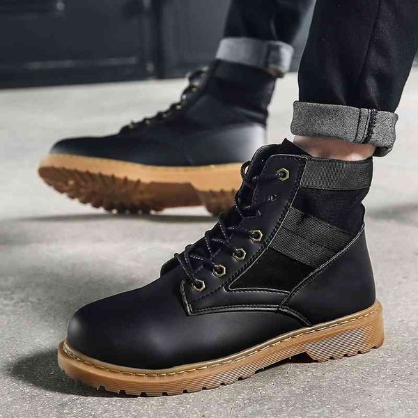 

boots men's high casual shoes fashion comfortable man chaussures homme footwear male krasovki trainers dudb, Black