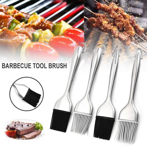 

tools & accessories silicone bbq brush with stainless steel handle heatproof pastrys barbecue flavor vj-drop