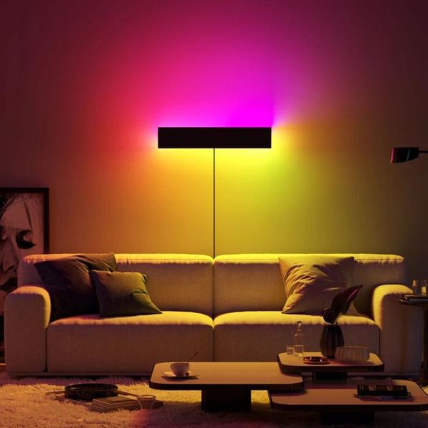 

wall lamps modern rgb lamp led colorful light living room bedroom dining indoor lighting remote control atmosphere