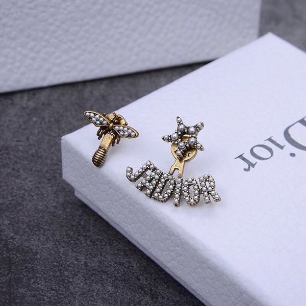 

d di jia bee asymmetric earring style crystal diamond, Silver