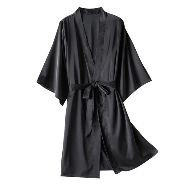 

women's sleepwear women satin silk pajamas nightdress lingerie robes underwear night dress pijama, Black;red