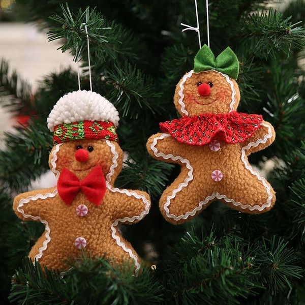 

christmas decorations gingerbread man xmas tree pendant fabric doll