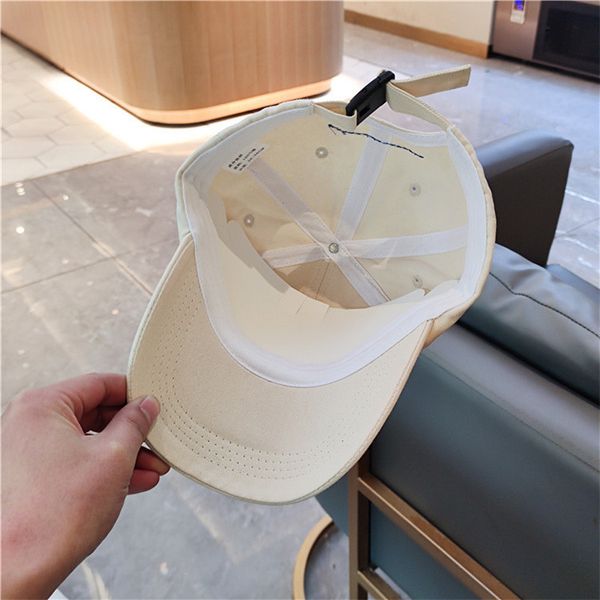 

casual versatile lettered baseball spring summer trend street soft cap men's and women's sun visor, Black;white