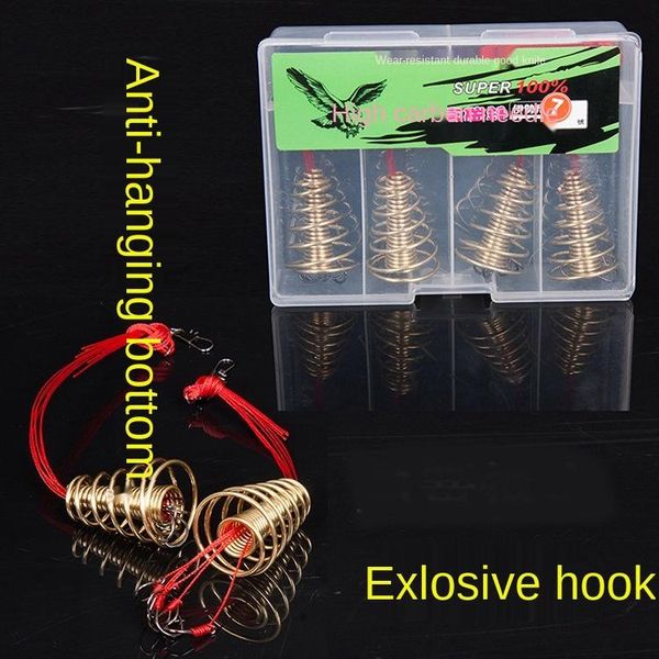 

fishing hooks explosive hook spring type anti-hanging bottom boxed bomb iseni barbed anti-entanglement upside down fish