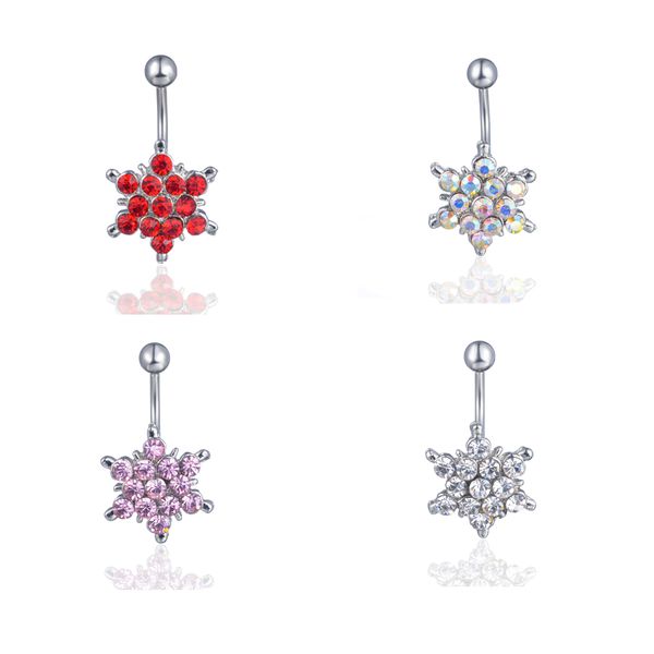 

d0482 belly navel stud mix colors, Silver