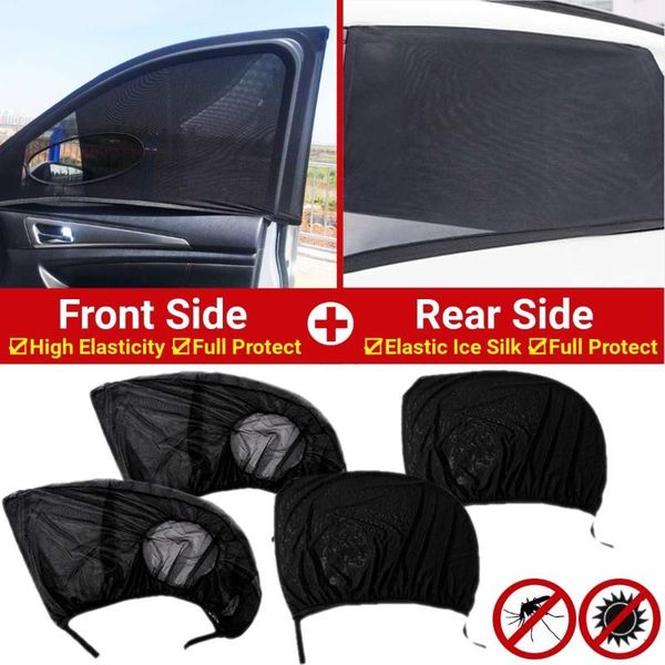 

car sunshade pair sun shade window visor mesh high elasticity curtain uv protection side front rear