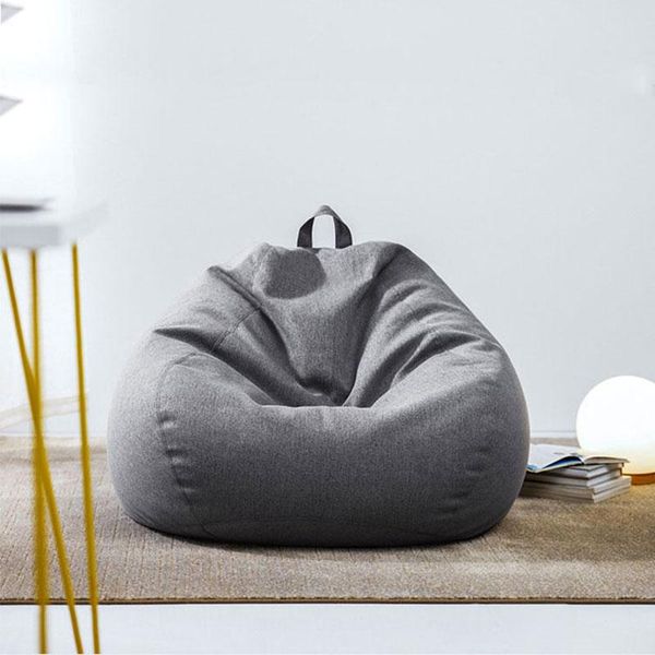 

chair covers home bean bag cover for lazy sofa comfy solid color lounger living room decor (only cover)