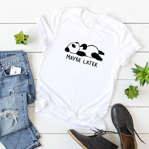 

summer cute panda print short womens t shirt casual harajuku sleeved korean, White