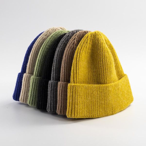 

beanies casual the hats for women autumn winter faux fur knitting foldable men cap female cover head beanie