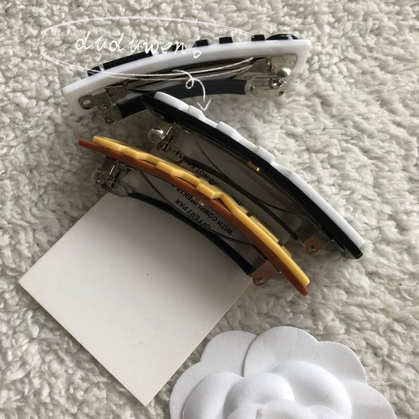 

9x2cm fashion acrylic hair clips design c letters classic accessories gift paper cards 2c barrettes hairpin, Golden;silver