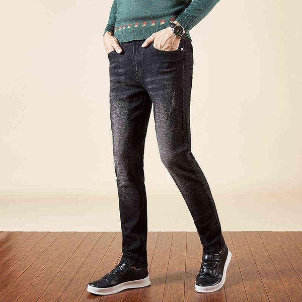 

autumn medusa winter men's jeans straight busin elastic casual wear, Blue