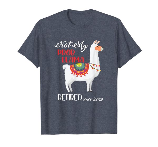 

not my prob llama retired since 2019 retirement shirts gift, White;black