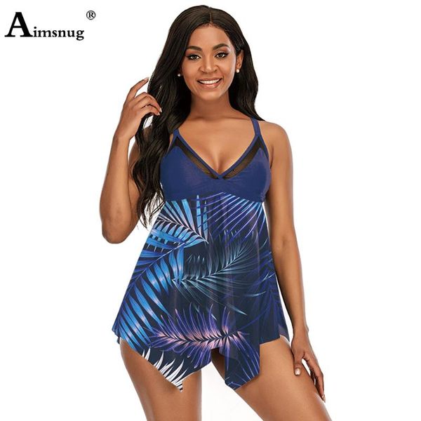 

one-piece suits plus size 5xl women tankini swimsuit casual two pieces swimwear 2021 patchwork bathing boho flower print shirt sets