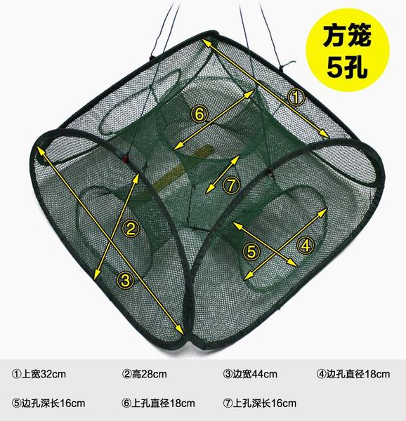 

automatic fishing cage bucket shrimping net folding throwing hand gear buckets