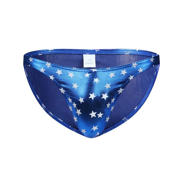 

men's underpants briefs imitation leather low waist sexy, Black;white