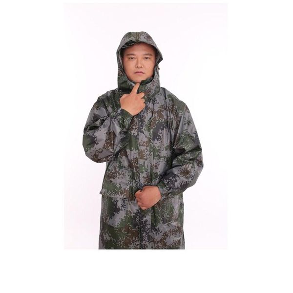 

raincoats 1pc waterproof camouflage military raincoat long hooded rainwear