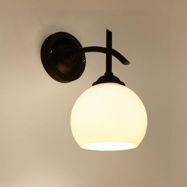 

wall lamps creative minimalist single head glass lamp retro fashion bedside e27 light for restaurant bar stairs warehouse cafe
