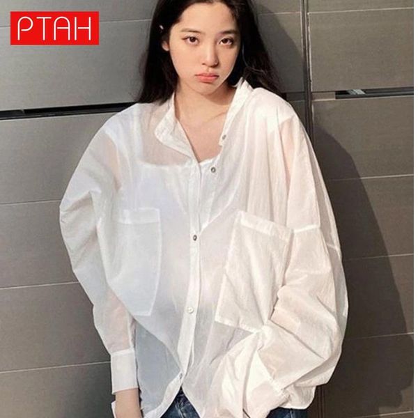 

women's jackets [ptah] summer sun protection shirt breathable comfortable long sleeve loose pure cotton clothes outdoor anti-uv clothin, Black;brown