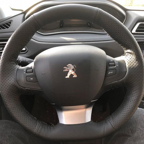 

steering wheel covers diy leather car cover for 307 308 206 207 408 301 5008 c2 accessories