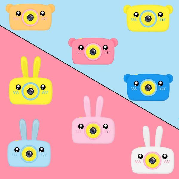 

children mini camera 2 inch screen display portable digital camcorder with /bear soft silicone cover cameras
