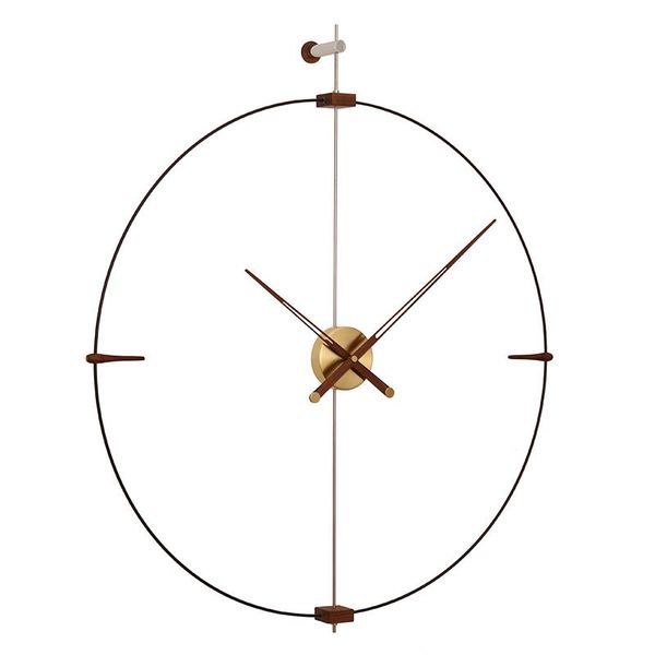 

wall clocks solid wood fine copper clock modern nordic silent large spanish style living room pointer watches gift