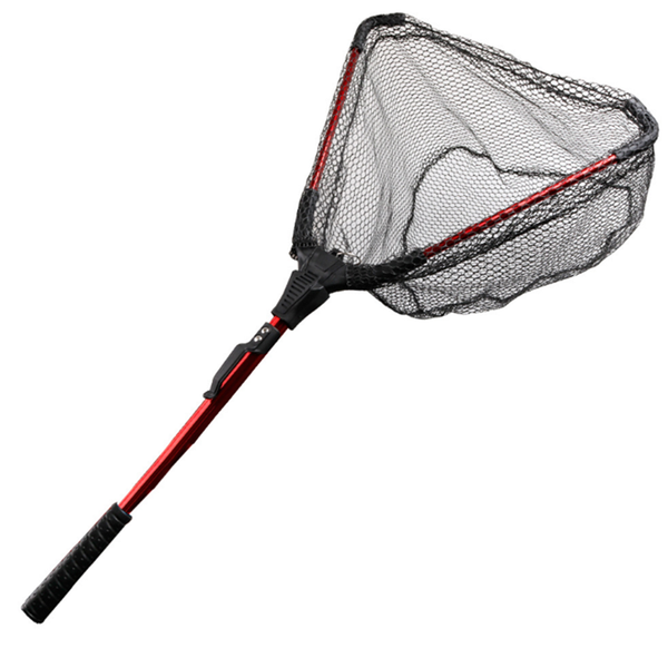 

fishing accessories aluminum alloy foldable net, triangle hand dip reinforced portable