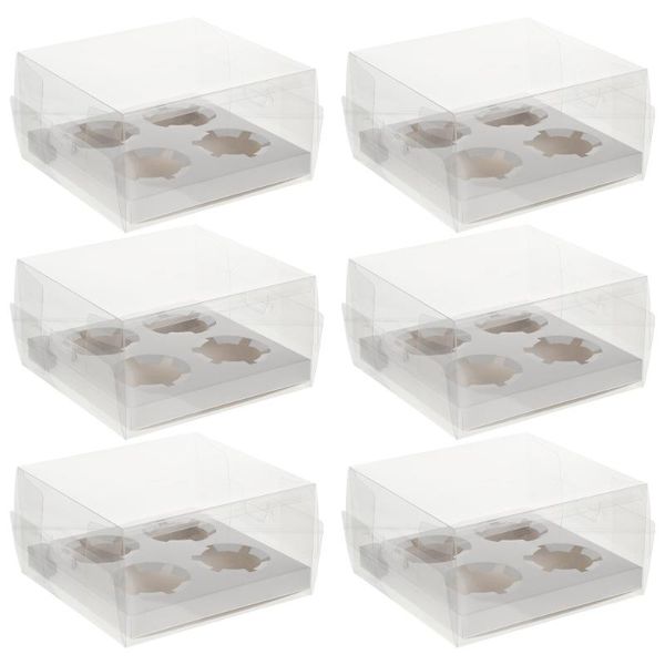

gift wrap 10pcs disposable cake storage boxes transparent dessert packaging