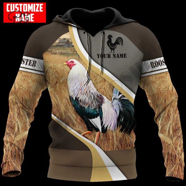 

men's hoodies & sweatshirts plstar cosmos 3dprinted est rooster custom name harajuku streetwear unique funny casual sport hoodies/swe, Black