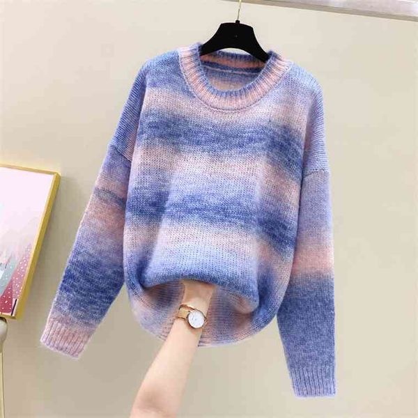 

knitwear sweater women 2021 new spring autumn knitted shirt long sleeve loose color pullover casual o-neck clothes female, White;black