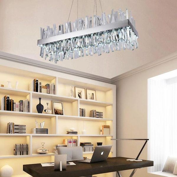 

chandeliers luxury design modern crystal chandelier led light luster cristal chrome dining room living lamp