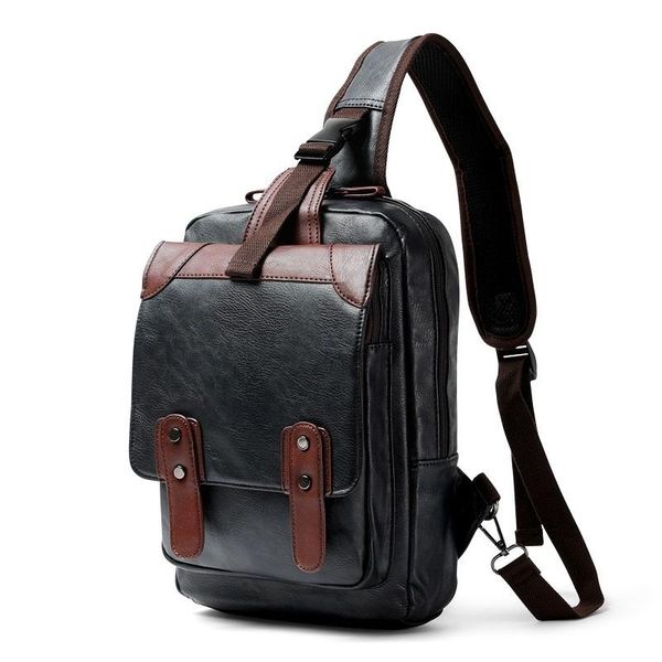 

waist bags crossbody for men chest bag pack leather casual messenger waterproof single strap shoulder male